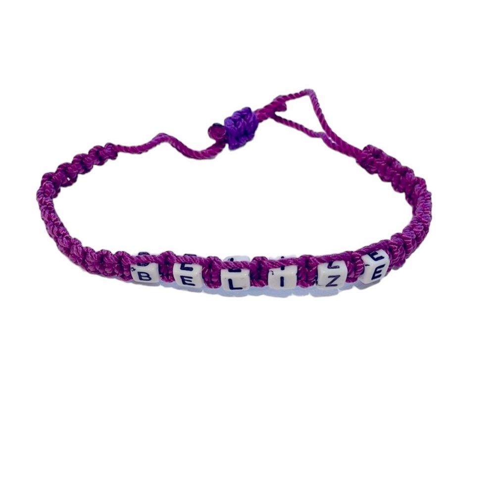 Purple crochet rope bracelet. New.